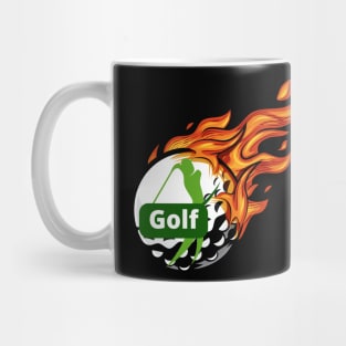 fire golf ball Mug